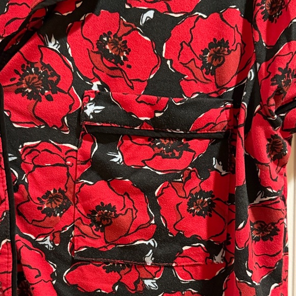 Kate Spade Red and Black Floral Top and Pant Pajamas/Casual wear. - Picture 6 of 6